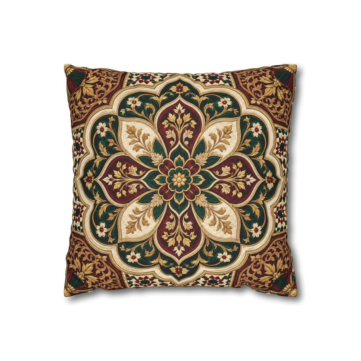 Moroccan Medallion Throw Pillowcase — Decorative Boho Accent Cushion Cover